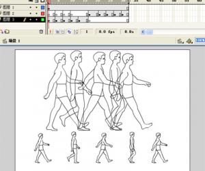 Flash動(dòng)畫技巧：人側(cè)面走路動(dòng)畫制作