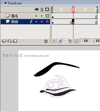 Flash制作卡通人物眨眼動畫的方法,PS教程,思緣教程網(wǎng)