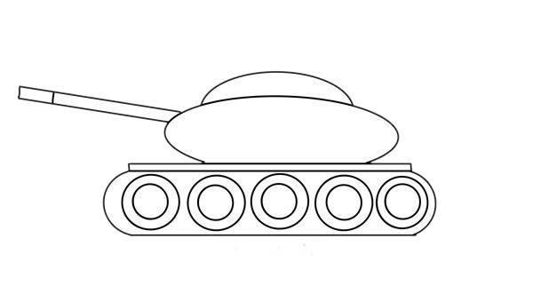 坦克畫法_卡通坦克簡筆畫步驟圖解教程