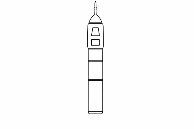 神舟五號(hào)飛船簡(jiǎn)筆畫畫法步驟圖片