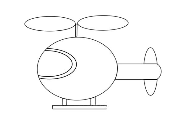 卡通直升機(jī)簡(jiǎn)筆畫(huà)畫(huà)法步驟圖片