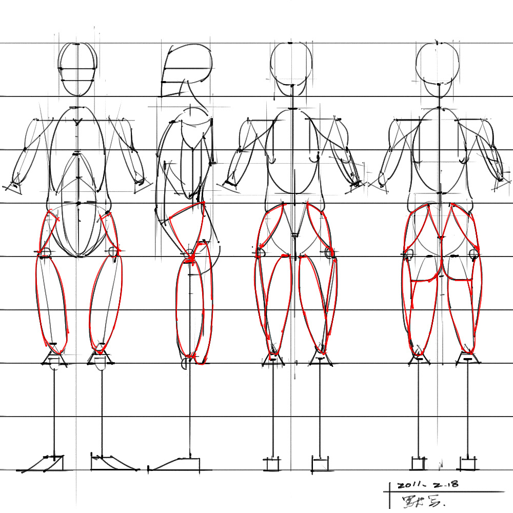 「動(dòng)漫設(shè)計(jì)」分享一波繪畫專用人體解剖素材 part 04