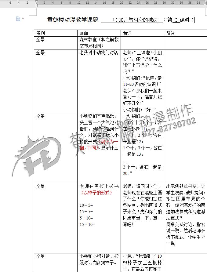 小學(xué)教學(xué)課題《10加幾與相應(yīng)的減法》教育動畫制作.jpg