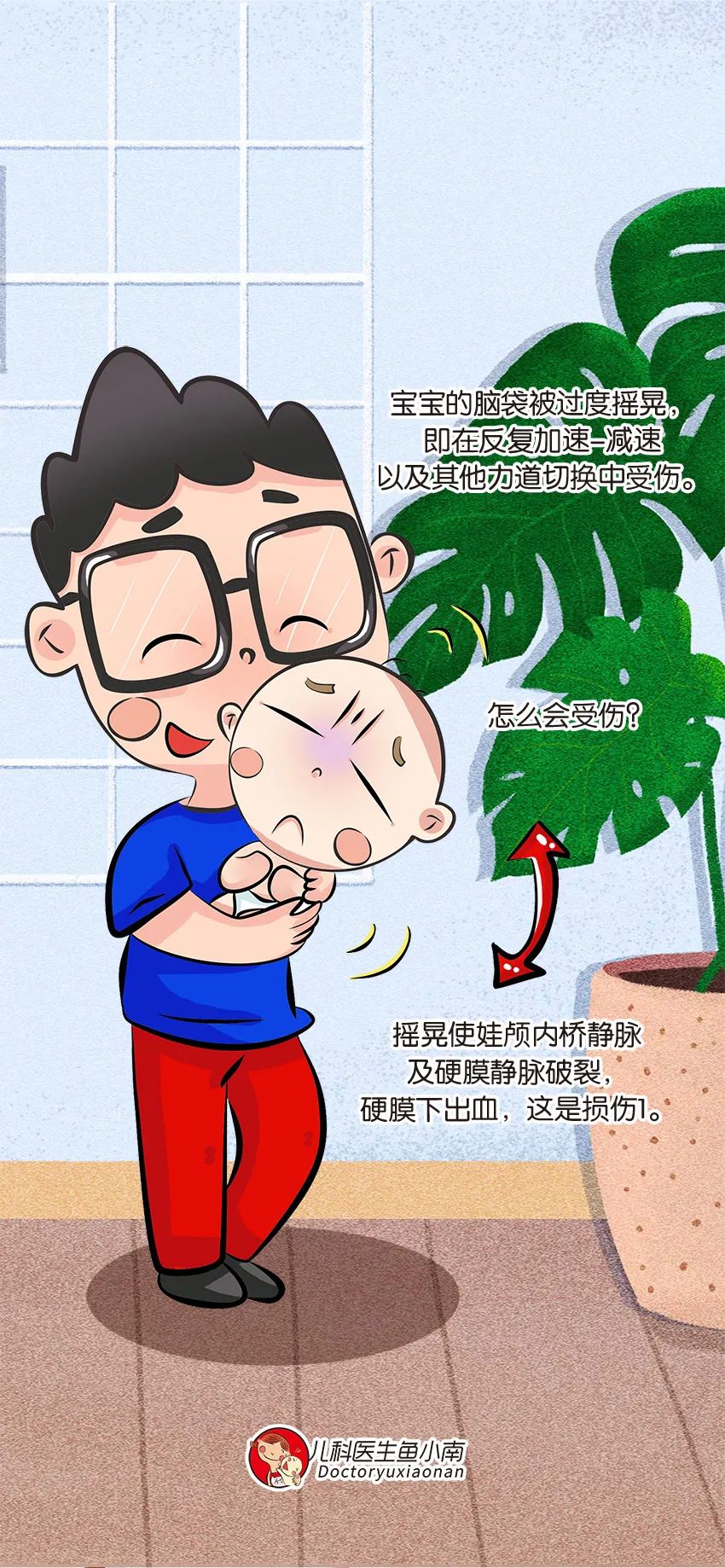 育兒醫(yī)學科普：大力搖晃會損傷寶寶的大腦致腦損傷