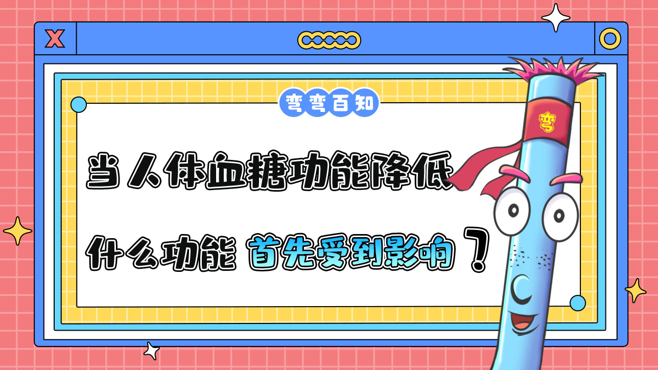 當(dāng)人體血糖功能降低到正常值以下，什么功能將首先受到影響？.jpg